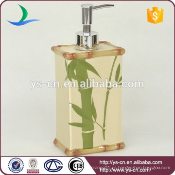 YSb40047-01-ld dispensador de jabón líquido de bambú floral del cuarto de baño